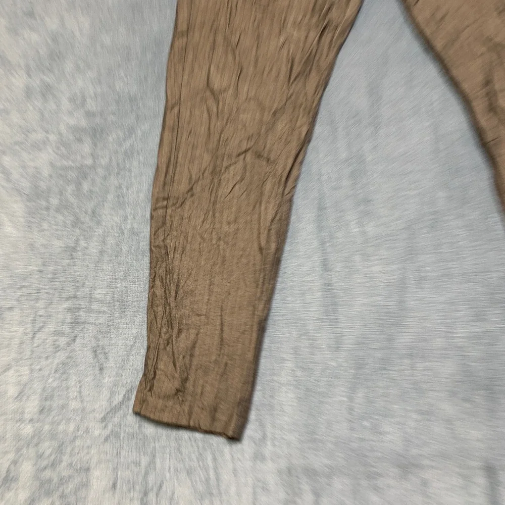 Abercrombie & Fitch Chino Pants Men Large Brown Herringbone Stretch Skinny Taper